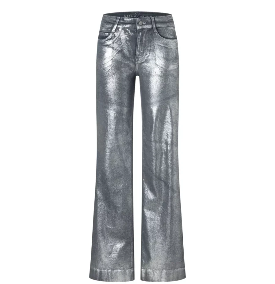 MAC-DREAM WIDE; 2; Trousers MAC Ladies-0358543990-D033 Silver coated-ZILVER GRIJS