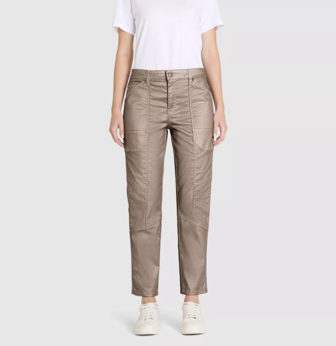MAC-IOWA; L; 234C; Trousers MAC Ladies-0465232300-234C Caffe latte coated-CAFE