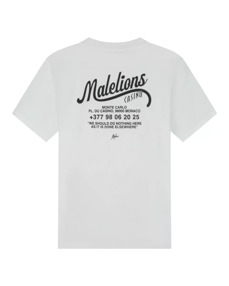 MALELIONS-Malelions men casino t-shirt-MM2-AW25-22-100 White-WIT