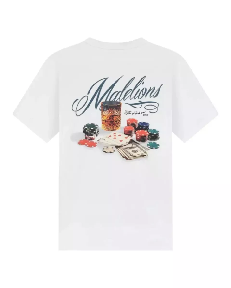MALELIONS-Malelions men playing cards t-shirt-MM1-AW25-51-100 White-WIT