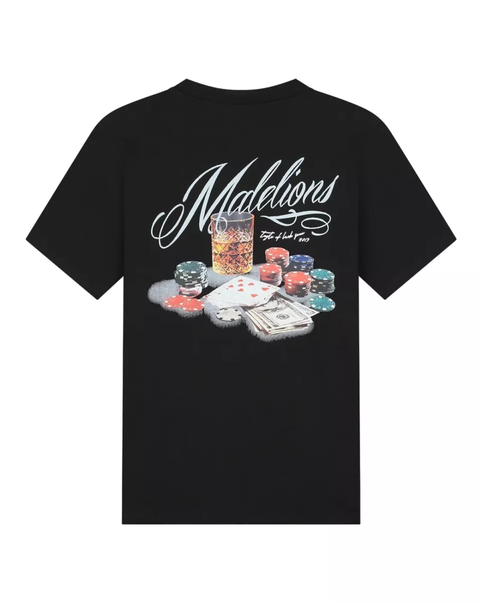 MALELIONS-Malelions men playing cards t-shirt-MM1-AW25-51-900 Black-BLACK