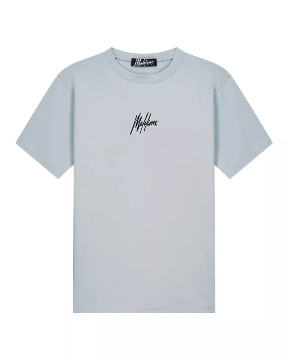 MALELIONS-malelions men striped signature t-shirt-MM1-AW25-03-691 Ocean grey-GRIJS