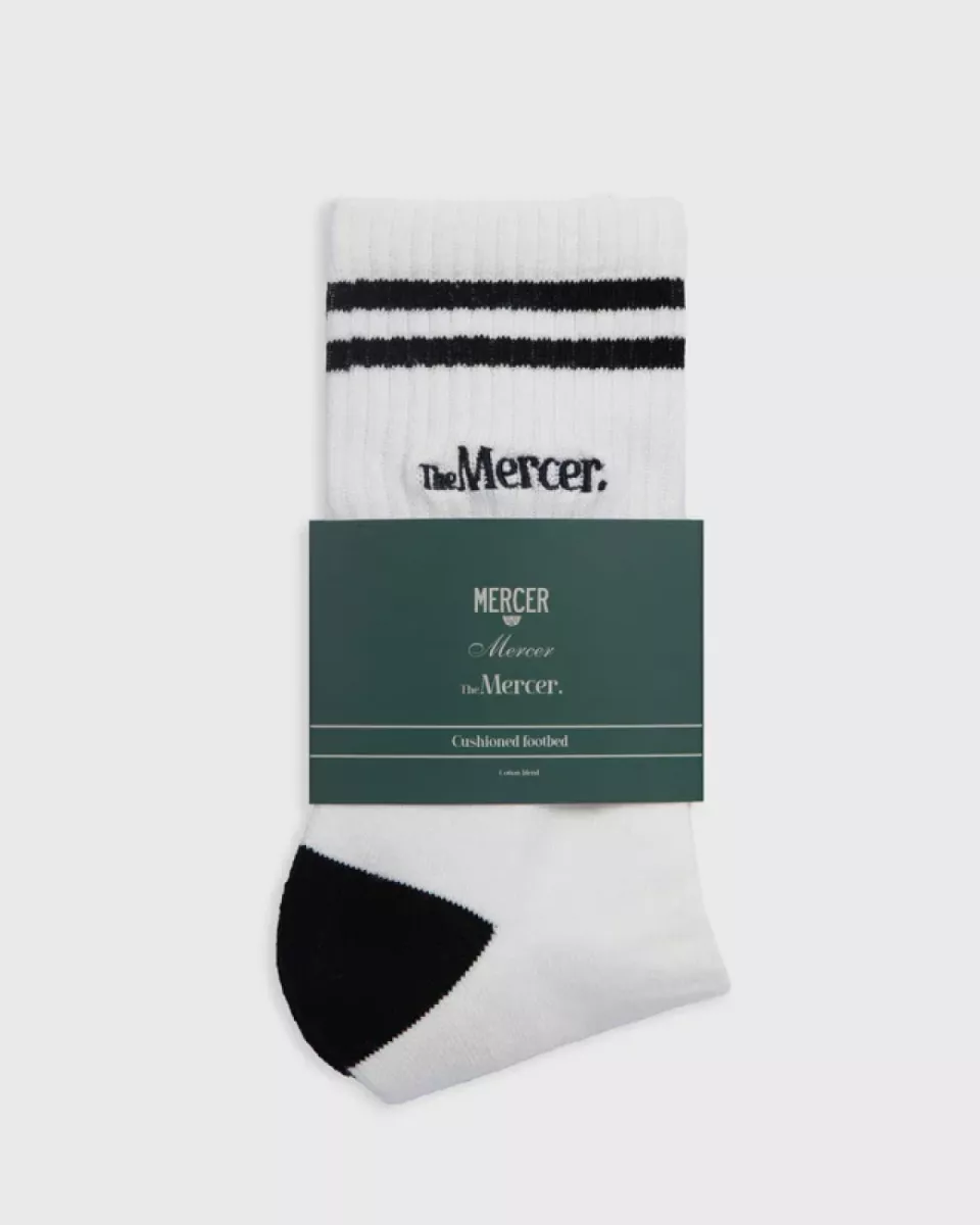 Mercer Amsterdam-The mercer socks stripe-MEAC253002-155 White Blue-WIT