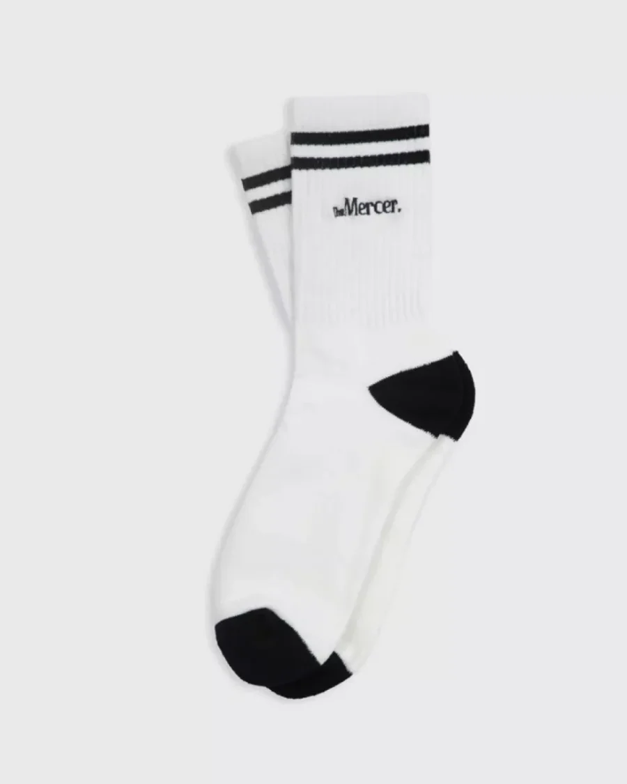 Mercer Amsterdam-The mercer socks stripe-MEAC253002-155 White Blue-WIT