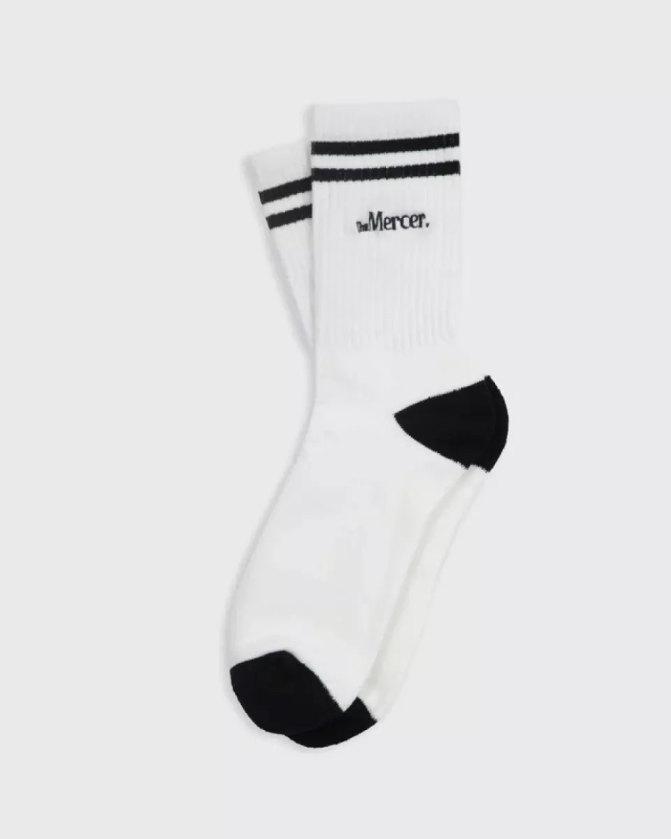 Mercer Amsterdam-The mercer socks stripe-MEAC253002-155 White Blue-WIT