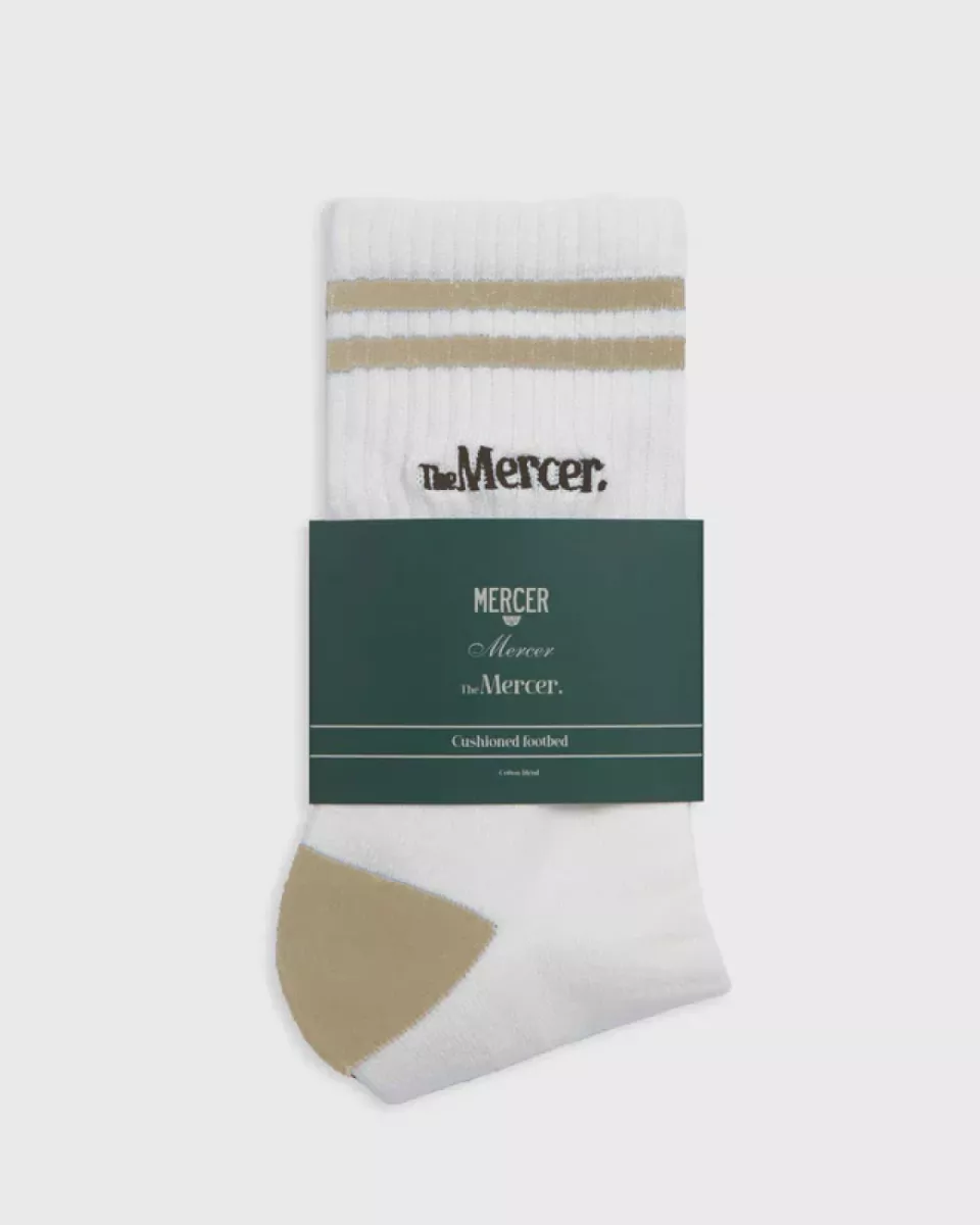 Mercer Amsterdam-The mercer socks stripe-MEAC253002-157 Offwhite Brown-OFF WHITE