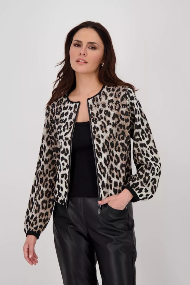 Monari--808928-998 Black pattern-ZWART