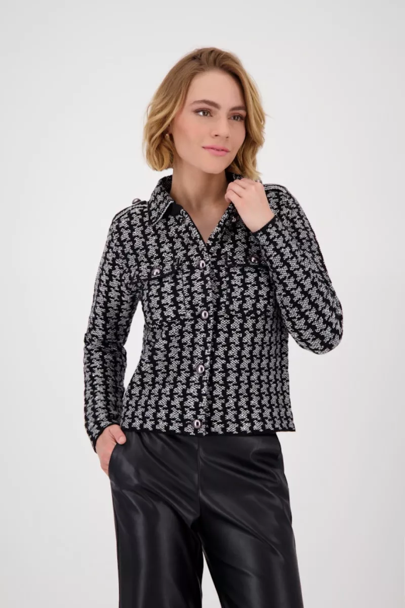 Monari--809062-822 Ash grey melange pattern-GRIJS