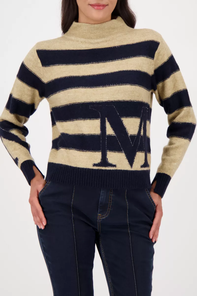 Monari--809123-711 Night sky striped-DONKER BLAUW