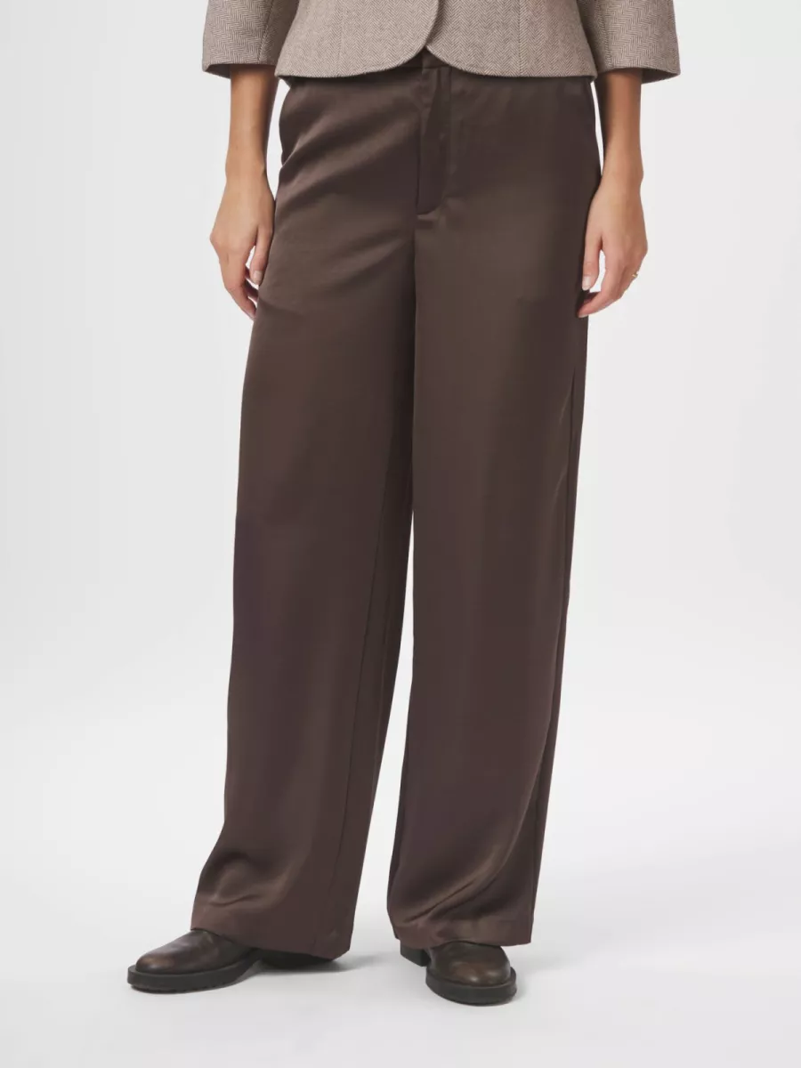 Neo Noir-Emmett Heavy Sateen Pants-164136-676 Dark Brown-DONKER BRUIN