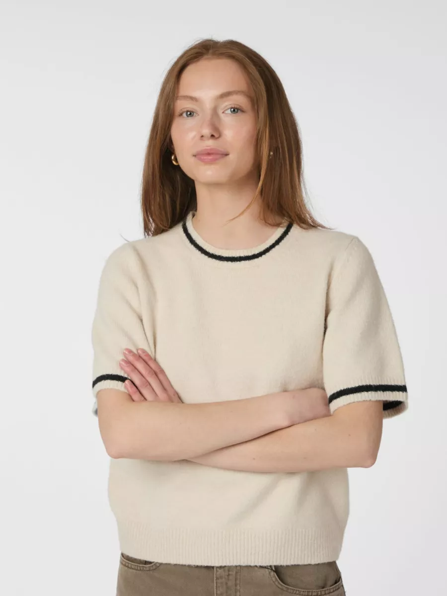 Neo Noir-Mawina Knit Tee-166424-124 Ivory-IVOOR