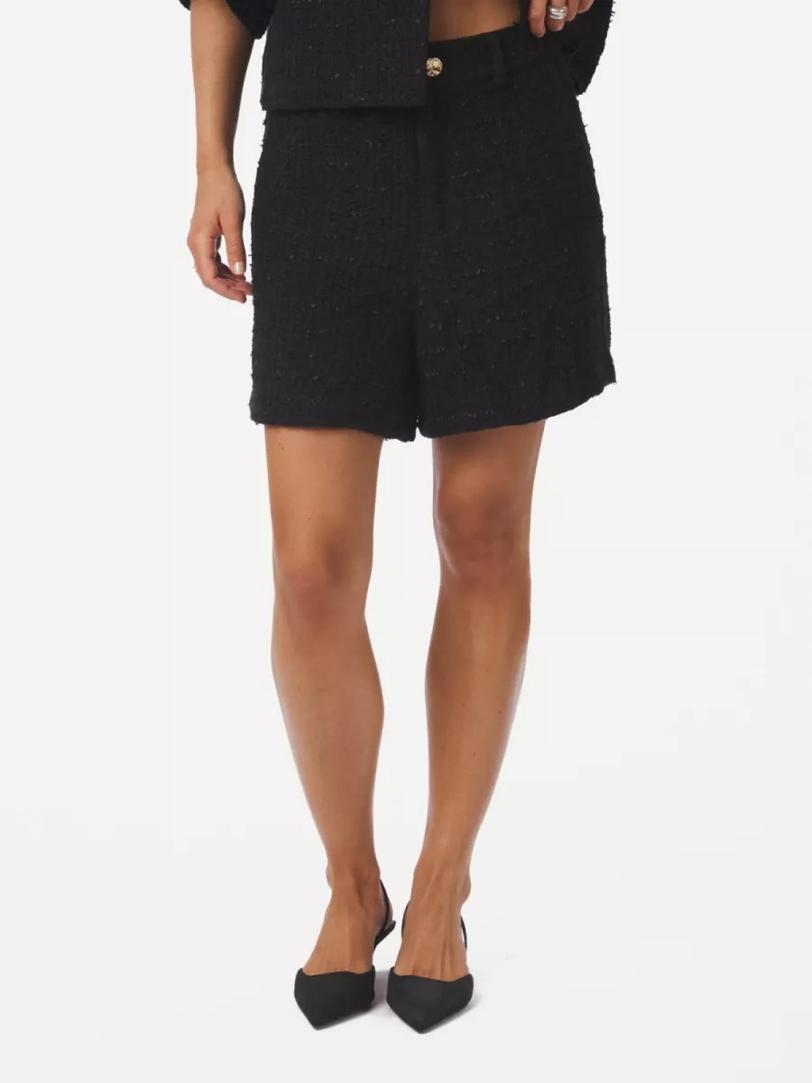 Neo Noir-Zanya Boucle Shorts-167198-100 Black-BLACK