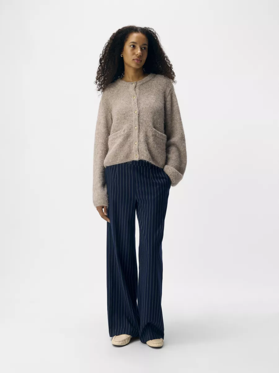 OBJECT-OBJSAGGIA RE L/S KNIT CARDIGAN NOOS-23046886-Humus-ZAND