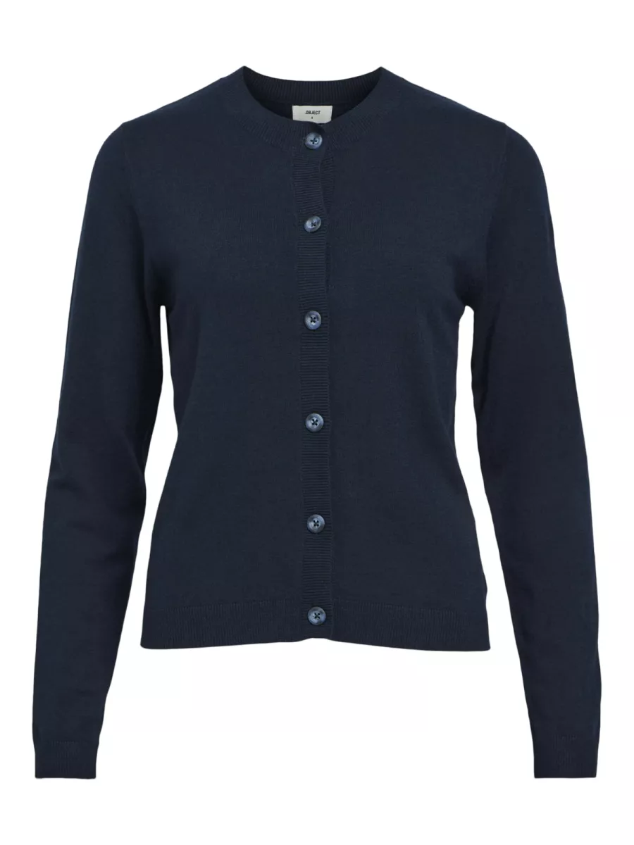 OBJECT-OBJTHESS L/S SHORT CARDIGAN NOOS-23043508-Sky Captain-MARINE