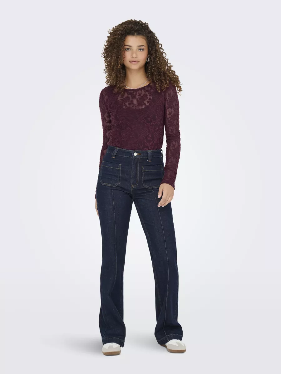 ONLY-ONLBLAISE L/S TOP JRS-15356155-Mauve Wine-OUD ROSE