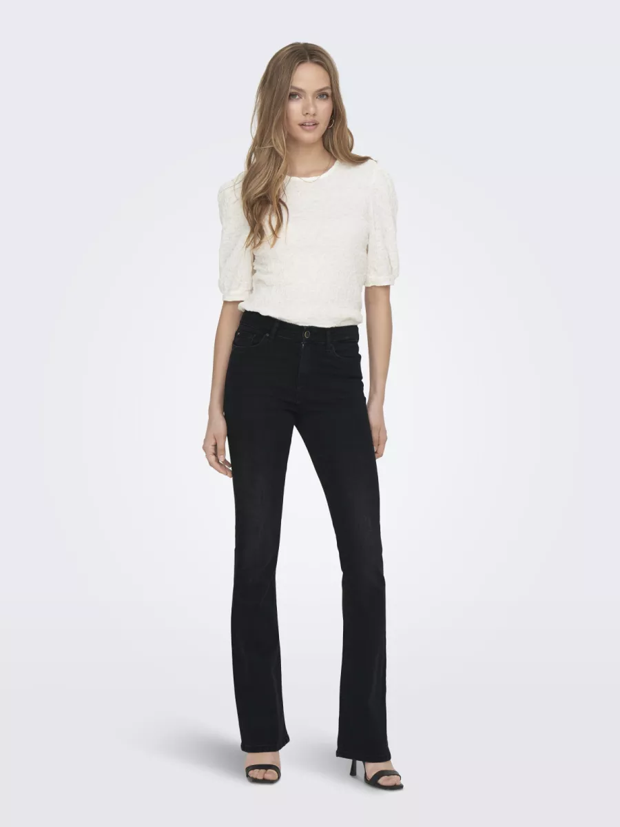 ONLY-ONLBLUSH MID FLARED DNM TAI1099 NOO-15286686-Washed Black-ZWART