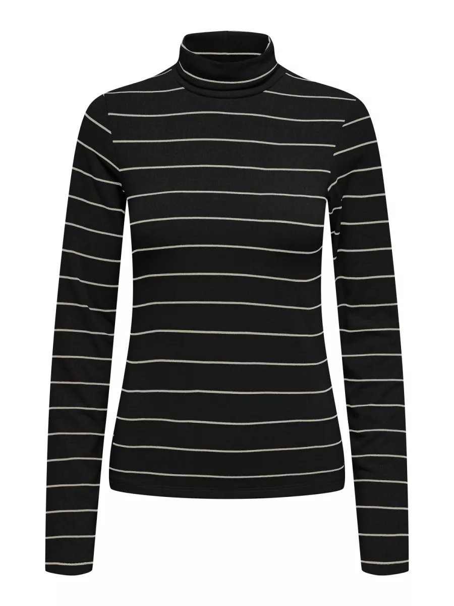 ONLY-ONLCATERINA LIFE L/S ROLLNECK TOP J-15359036-Black-BLACK