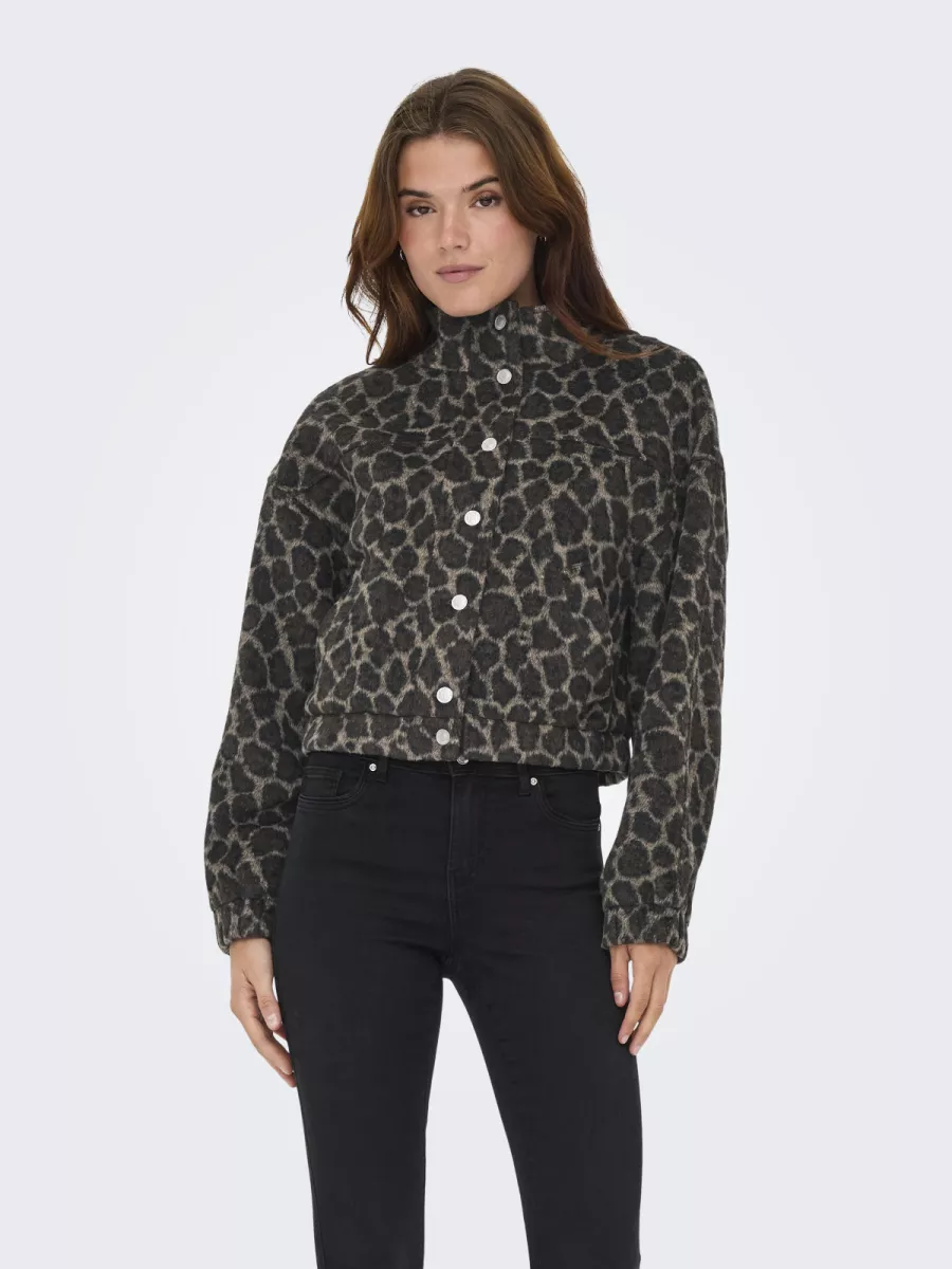 ONLY-ONLEMILIA LIFE SHORT LEO JACKET CC-15349082-Fungi-BRUIN COMBINATIES