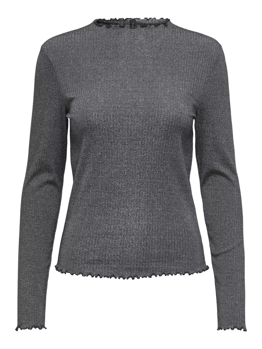 ONLY-ONLEMMA LIFE LS GLITTER TOP JRS NOO-15331094-Black-BLACK