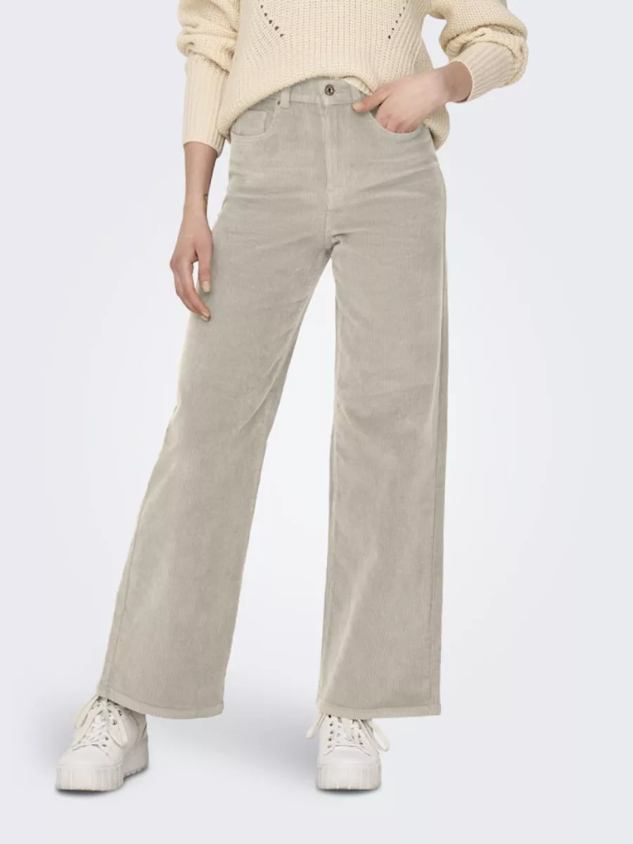 ONLY-ONLHOPE GLOBAL EX HW WIDE CORD PNT-15263179-Oatmeal-GRIJS MELEE