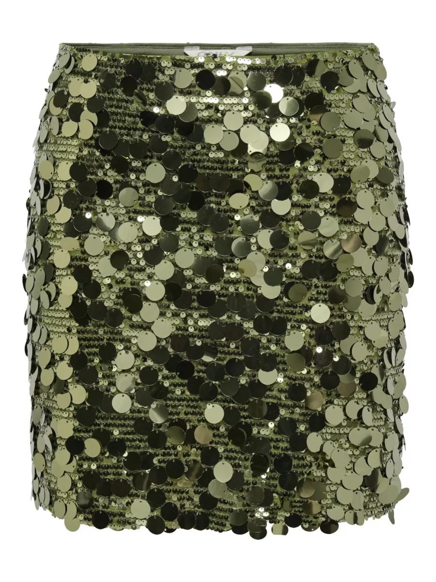 ONLY-ONLJADEL SEQUINS SKIRT WVN-15336231-Kalamata-GROEN