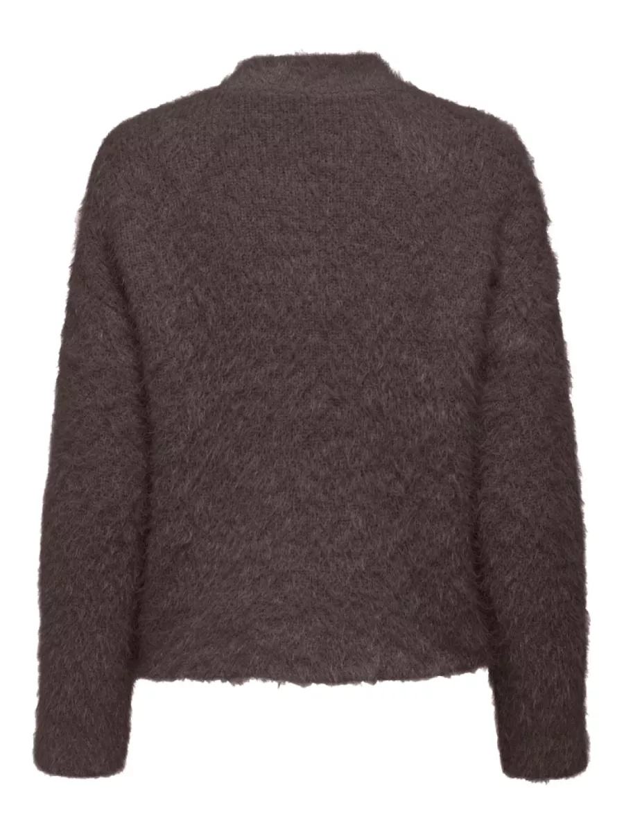 ONLY-ONLLULU LS RIB HIGHNECK CC KNT-15350651-Seal Brown-BRUIN
