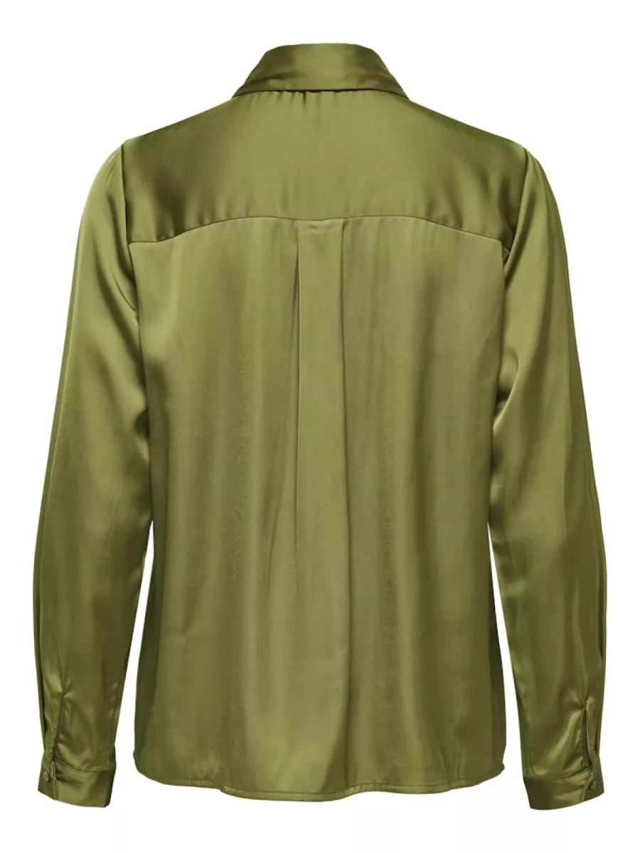 ONLY-ONLMIKA VIS SATIN L/S SHIRT WVN-15361190-Peat Moss-MOSGROEN