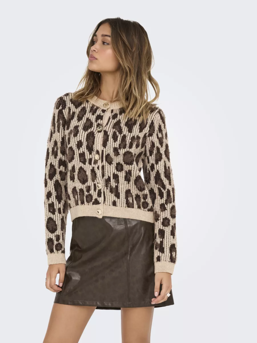 ONLY-ONLSYBILLE LS JQ BUTTON CARDIGAN CS-15358214-Irish Cream-CREME