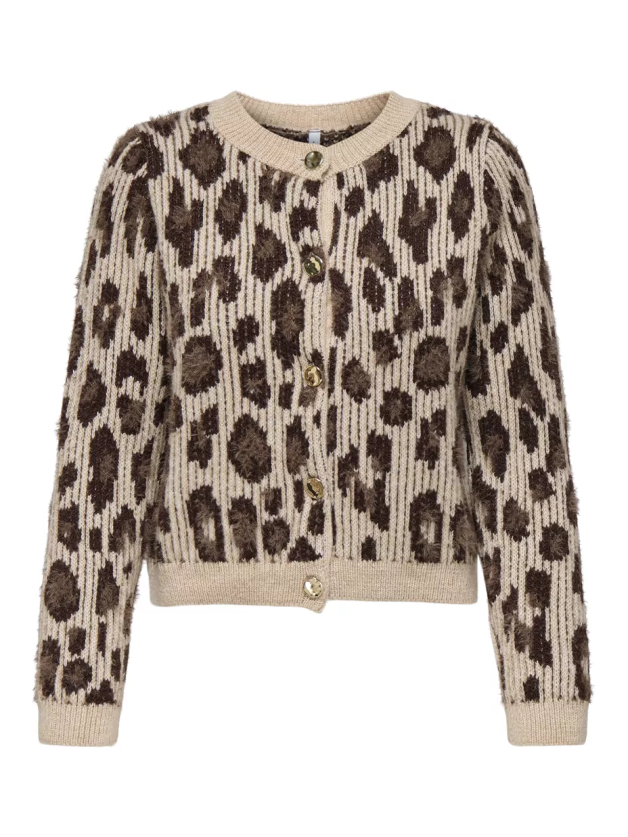 ONLY-ONLSYBILLE LS JQ BUTTON CARDIGAN CS-15358214-Irish Cream-CREME