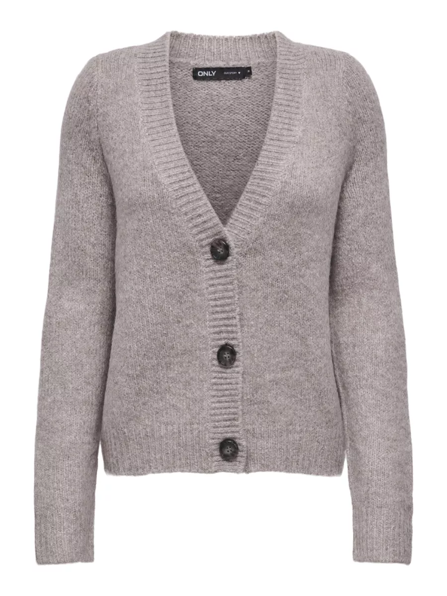 ONLY-ONLZOEY L/S REGULAR CARDIGAN KNT NO-15332549-Woodsmoke-GRIJS