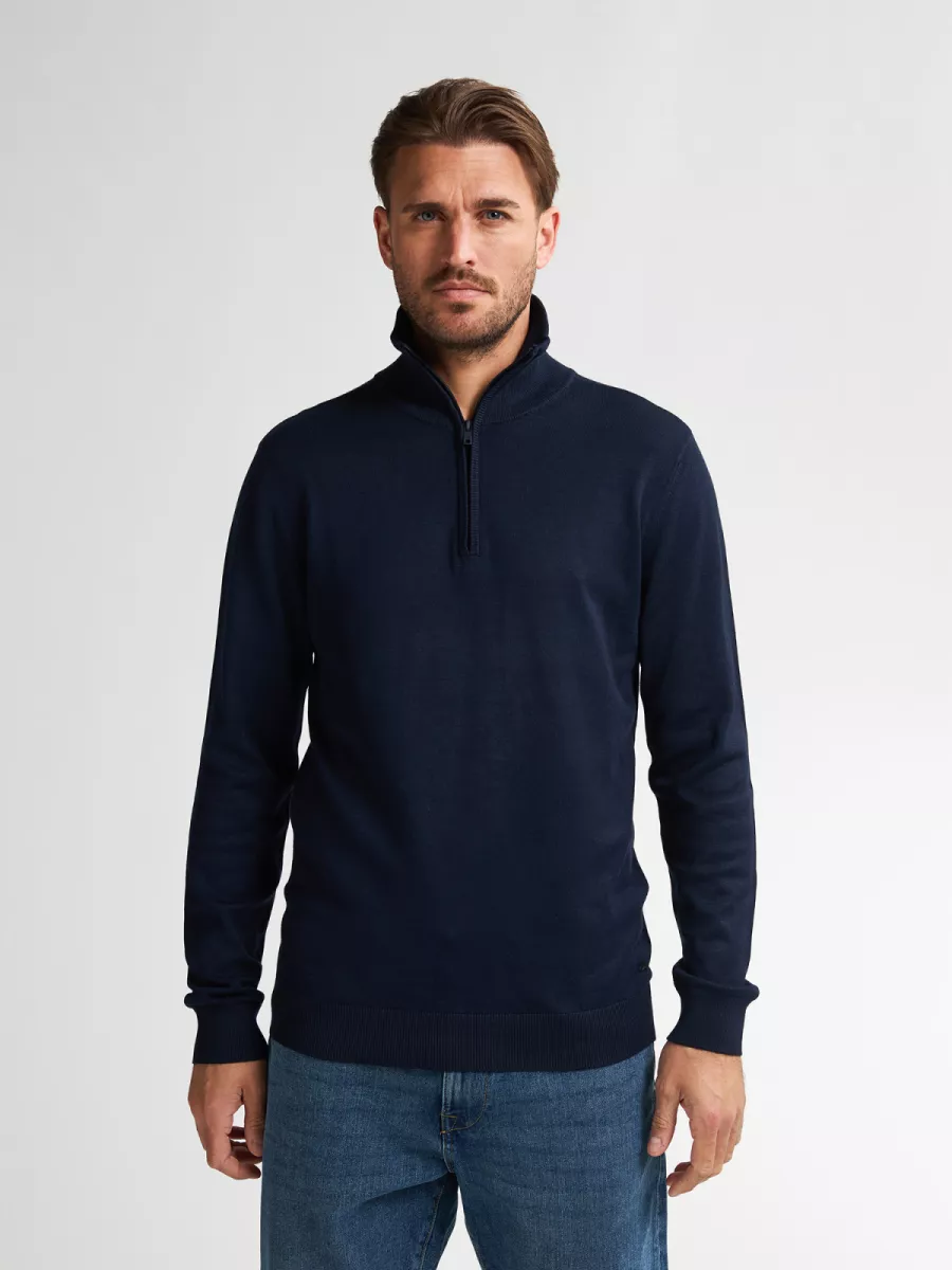 PETROL INDUSTRIES-Men Knitwear Collar Basic-M-3050-KWC207-5092 Royal navy-NAVY