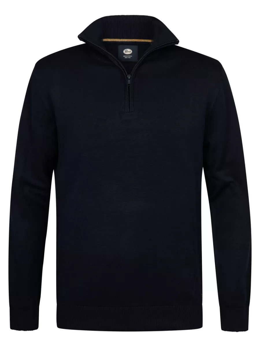 PETROL INDUSTRIES-Men Knitwear Collar Basic-M-3050-KWC207-5092 Royal navy-NAVY