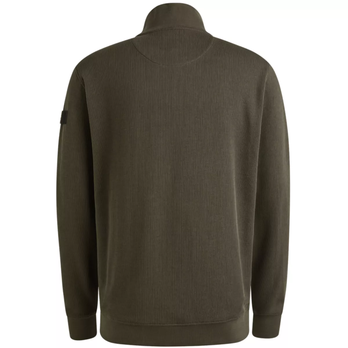 PME LEGEND-Half zip collar knit look jersey-PSW2509457-8039 Beluga-BRUIN
