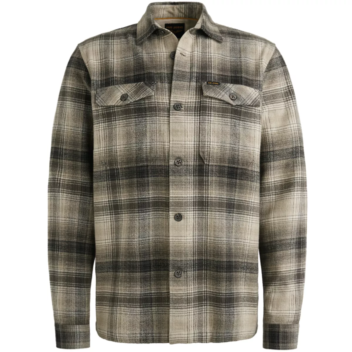 PME LEGEND-LONG SLEEVE SHIRT Brushed Grindle-PSI2509244-8011 Seneca rock-BEIGE