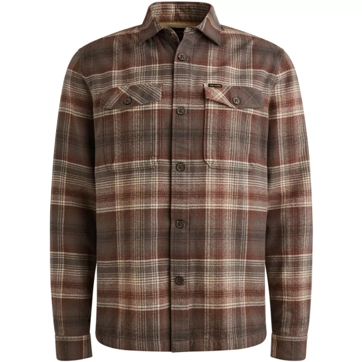 PME LEGEND-LONG SLEEVE SHIRT Brushed Grindle-PSI2509244-8203 Marron-BORDEAUX