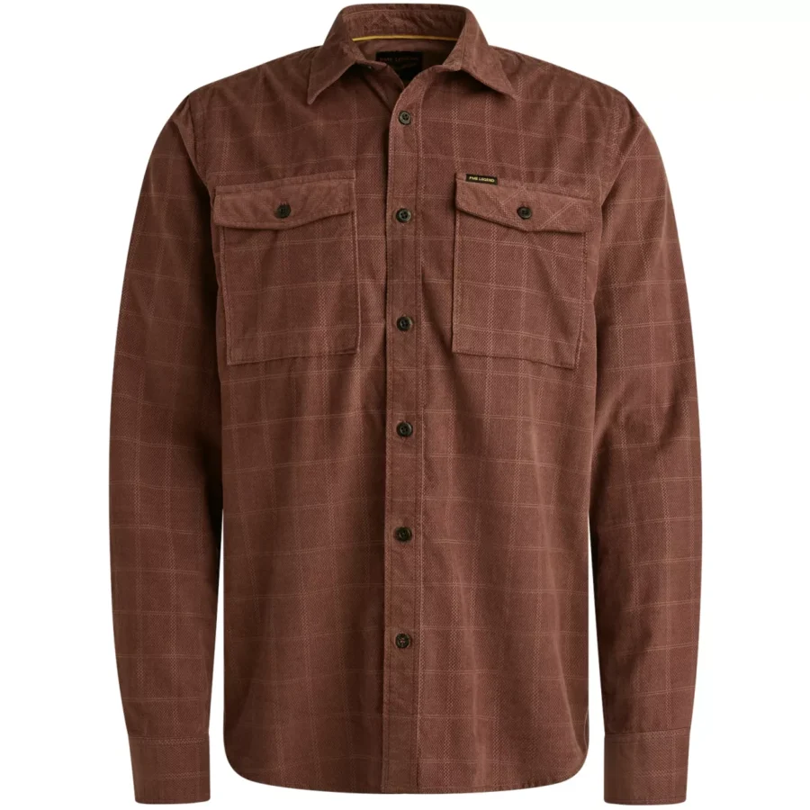 PME LEGEND-LONG SLEEVE SHIRT Fine Corduroy-PSI2509242-8203 Marron-BORDEAUX