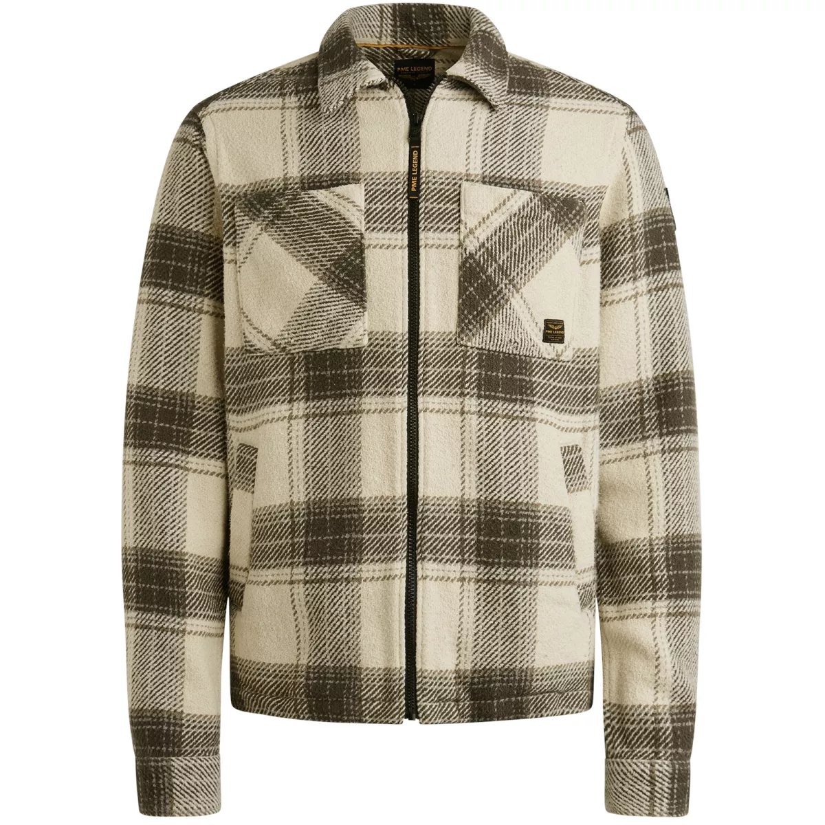 PME LEGEND-LONG SLEEVE SHIRT Heavy Big Check-PSI2509256-7013 Bone white-WIT
