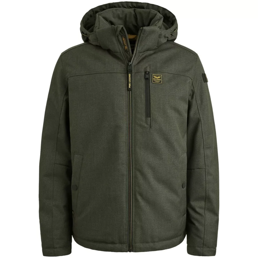 PME LEGEND-Semi long jacket STRATOR Melange T-PJA2508106-6425-GROEN