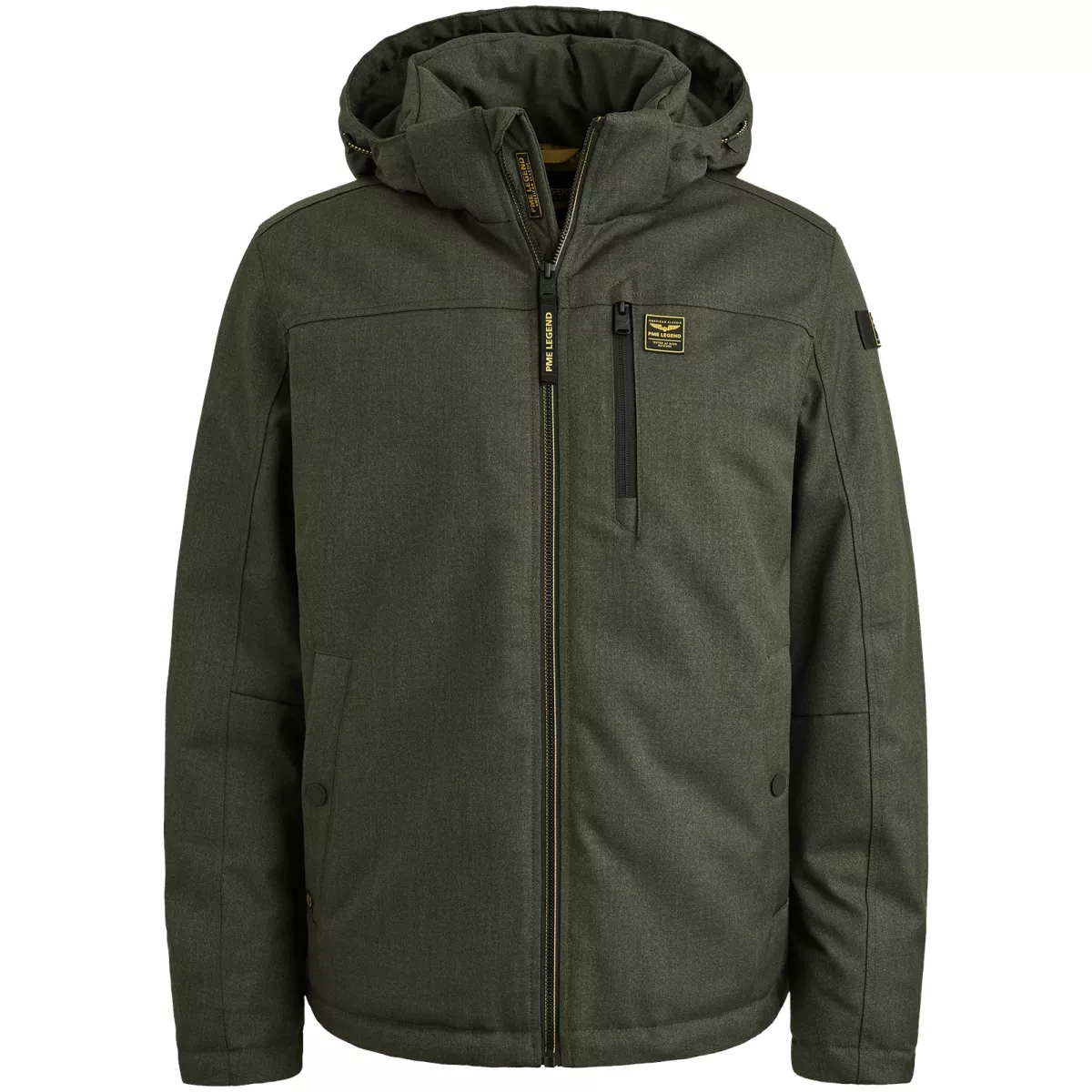 PME LEGEND-Semi long jacket STRATOR Melange T-PJA2508106-6425-GROEN