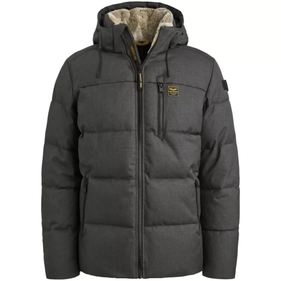 PME LEGEND-Semi long jacket YETCRAFT Melange-PJA2508116-9134-GRIJS
