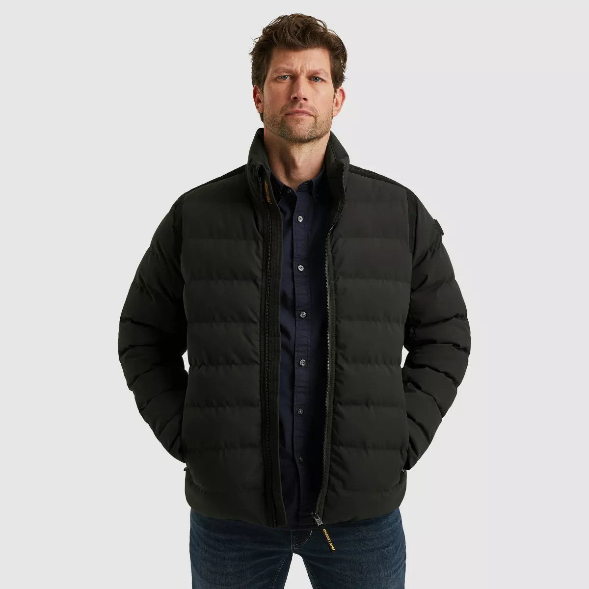 PME LEGEND-Short jacket FREIGHTYET Perfor Str-PJA2508114-9067-ZWART