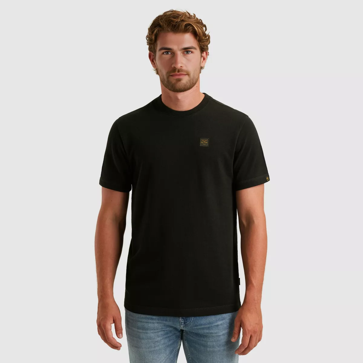 PME LEGEND-Short sleeve r-neck heavy slub jer-PTSS2509565-999 Black-BLACK
