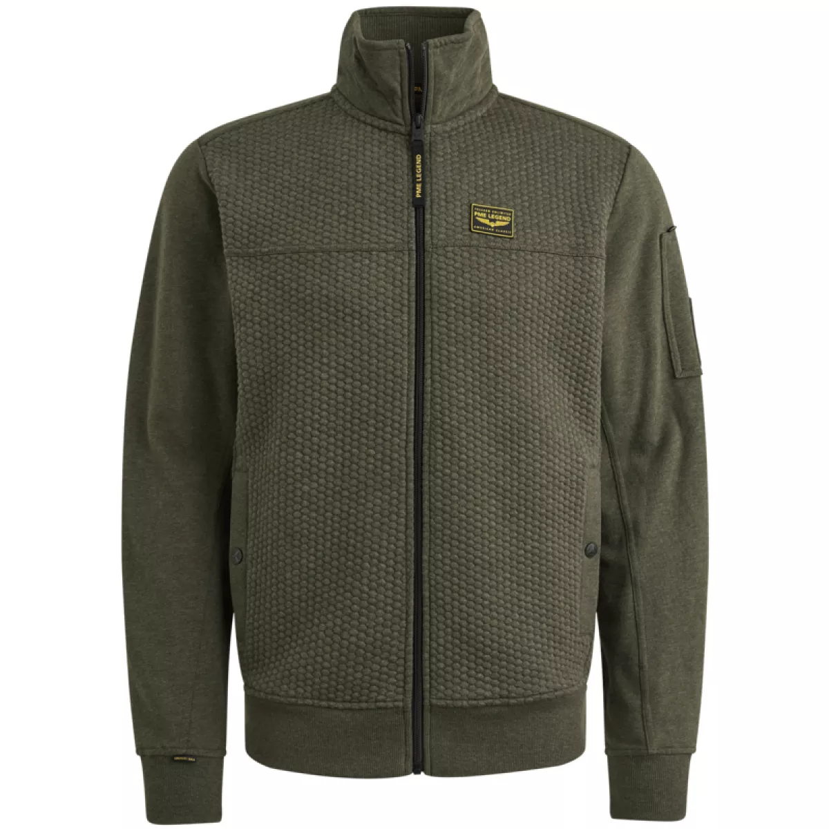 PME LEGEND-Zip jacket jacquard interlock swea-PSW2509436-8039 Beluga-BRUIN