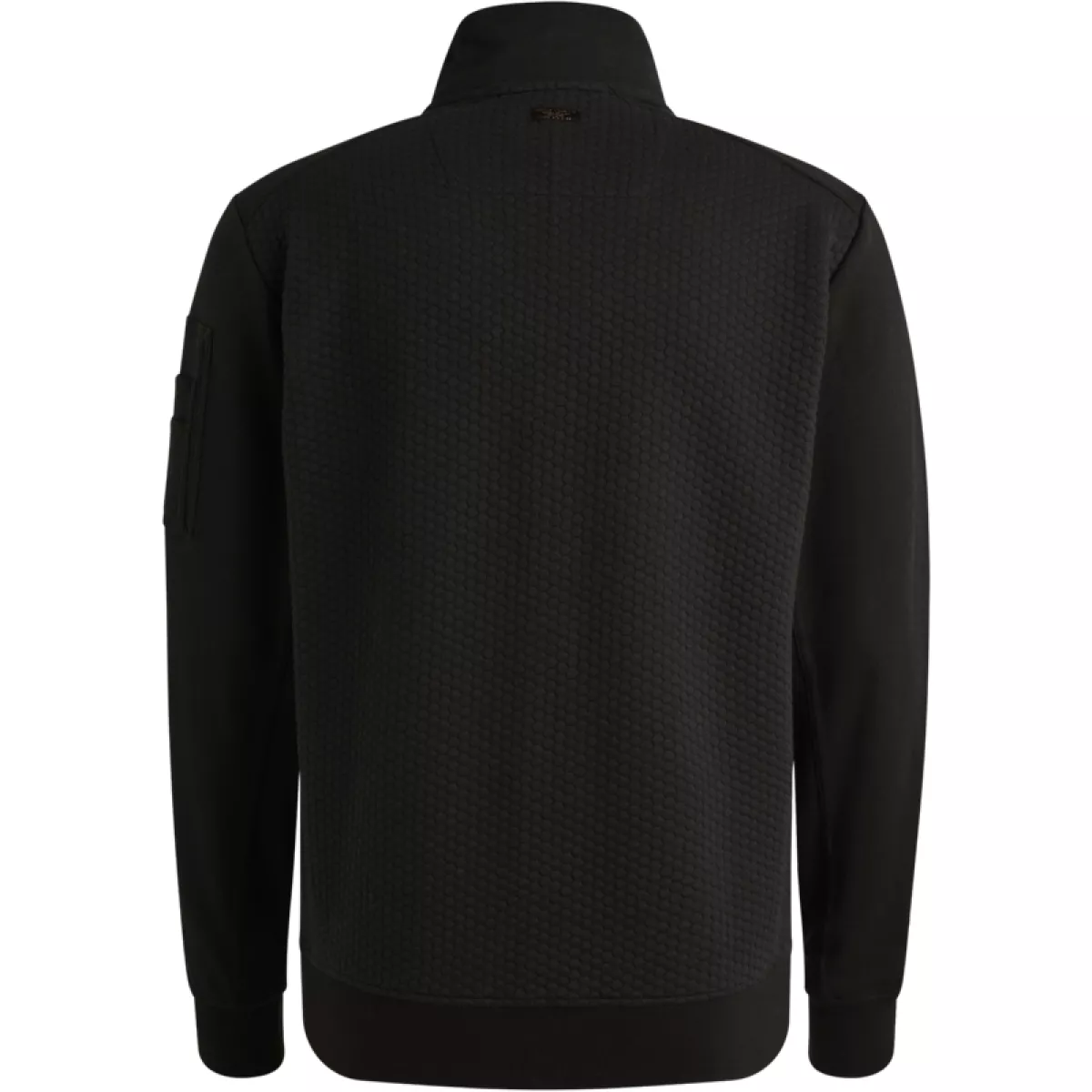 PME LEGEND-Zip jacket jacquard interlock swea-PSW2509436-999 Black-BLACK