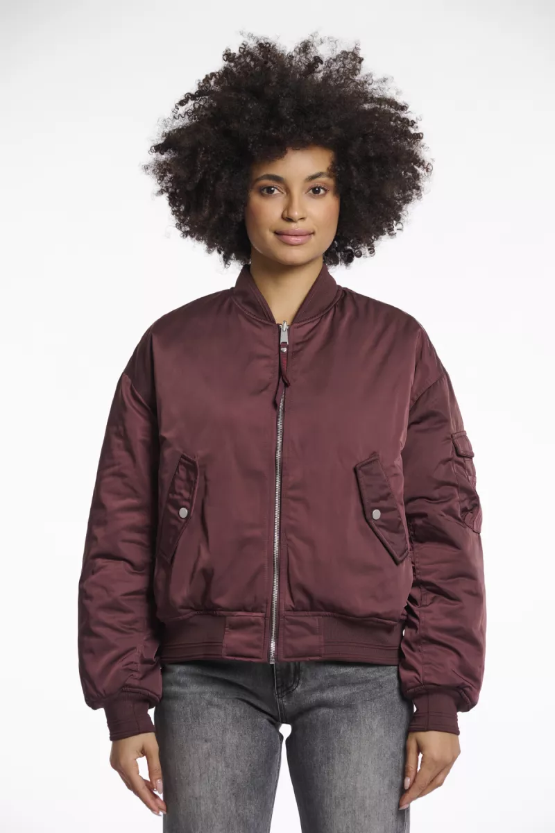 RINO & PELLE-Bomber Jacket-Djenna.7002511-Chocolate Bean-BORDEAUX