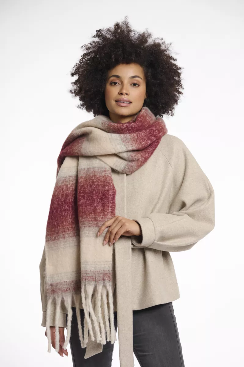 RINO & PELLE-Checked Scarf-Erica.7002512-Sugar Plum Birch-BORDEAUX