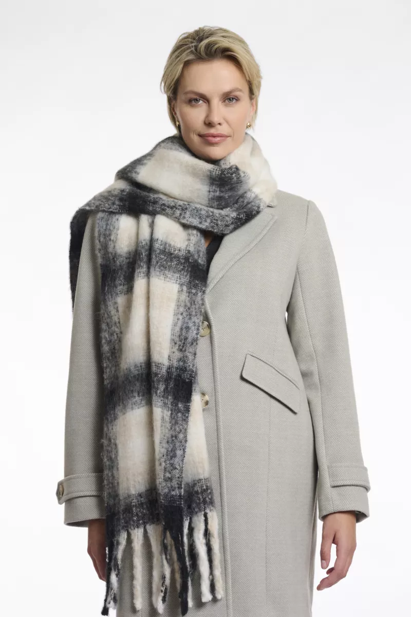 RINO & PELLE-Checked Scarf-Hipke.7002512-Light Grey-LICHT-/PAREL GRIJS