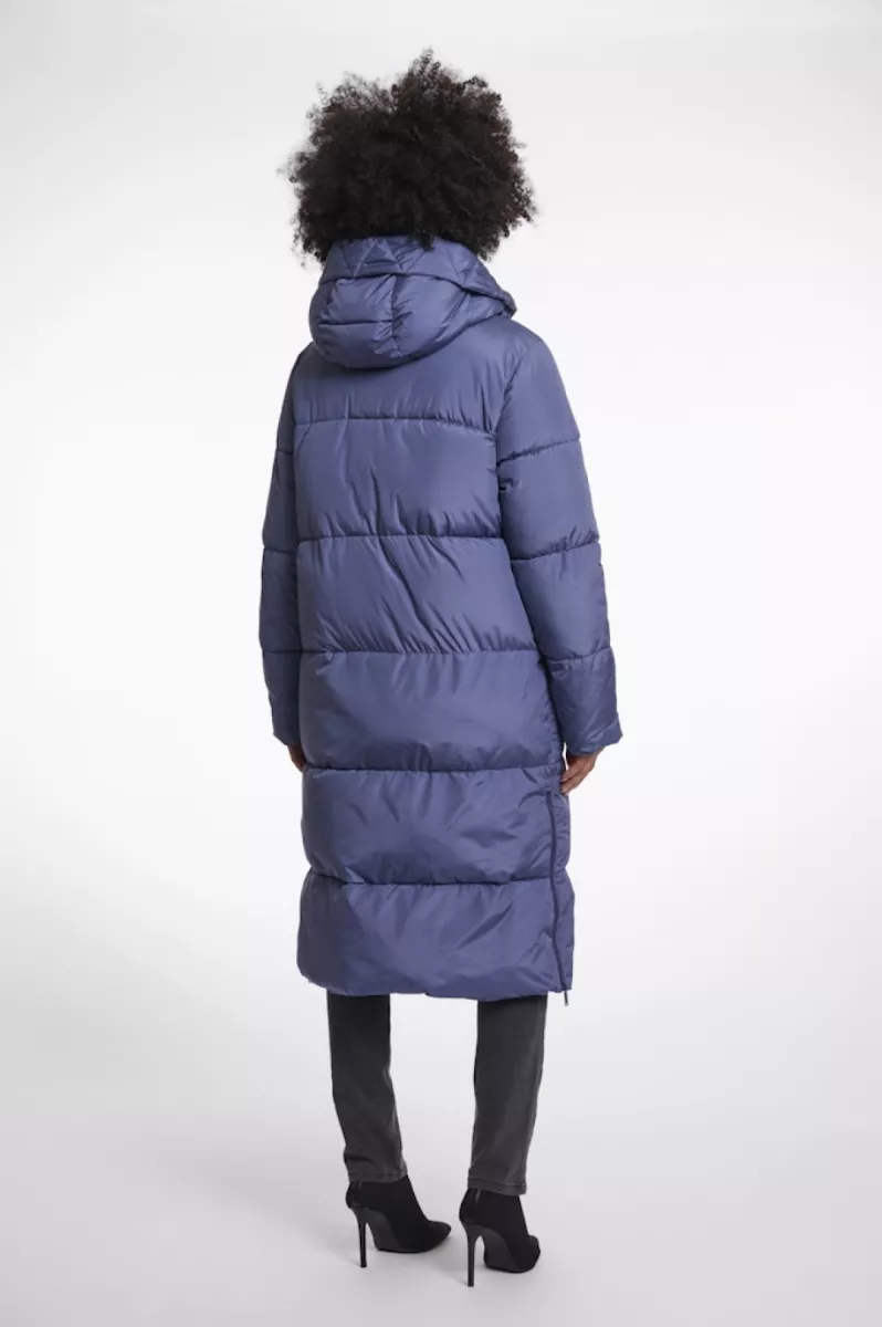 RINO & PELLE-Long hooded padded coat-Tessa.7002512-Blue shadow-BLAUW