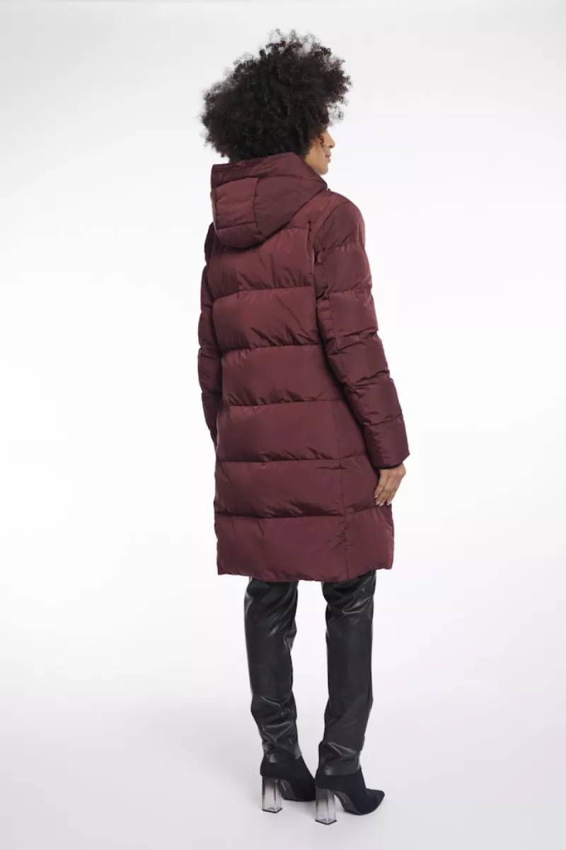 RINO & PELLE-Long Padded Hooded Coat-Jade.7002512-Chocolate Bean-CHOCOLADE