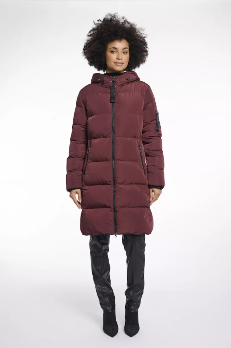 RINO & PELLE-Long Padded Hooded Coat-Jade.7002512-Chocolate Bean-CHOCOLADE